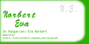 norbert eva business card